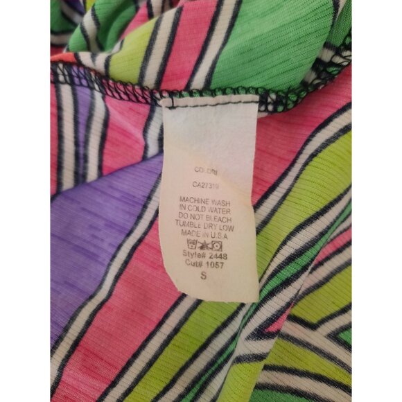 Y2K Babydoll Halter Dress Size S Fairy Boho Colorful Rave Psychedelic Abstract - Picture 9 of 9